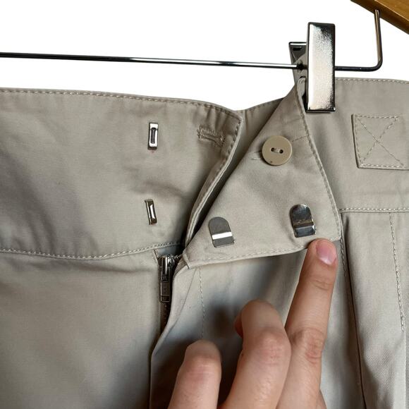 & Other Stories Belted Waist Pleated Trousers Ghurka Waistband Pants Tan Size 10 - Picture 4 of 14